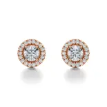 Kolczyki z diamentami różowe złoto AJK_030